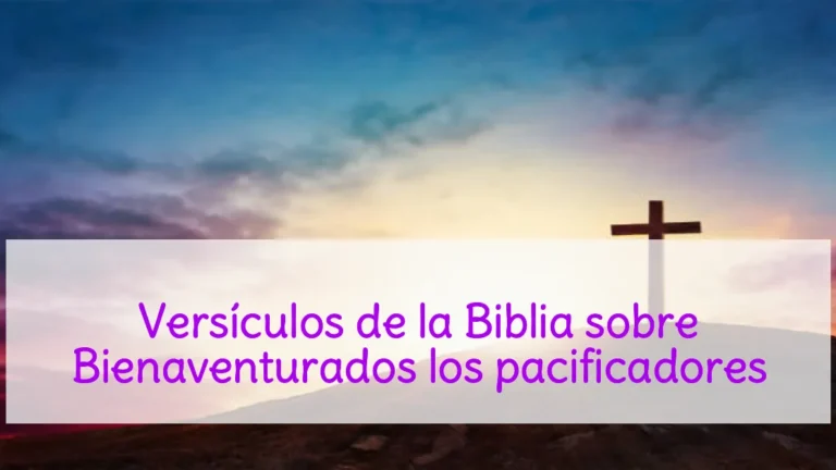 Versículos de la Biblia sobre Bienaventurados los pacificadores