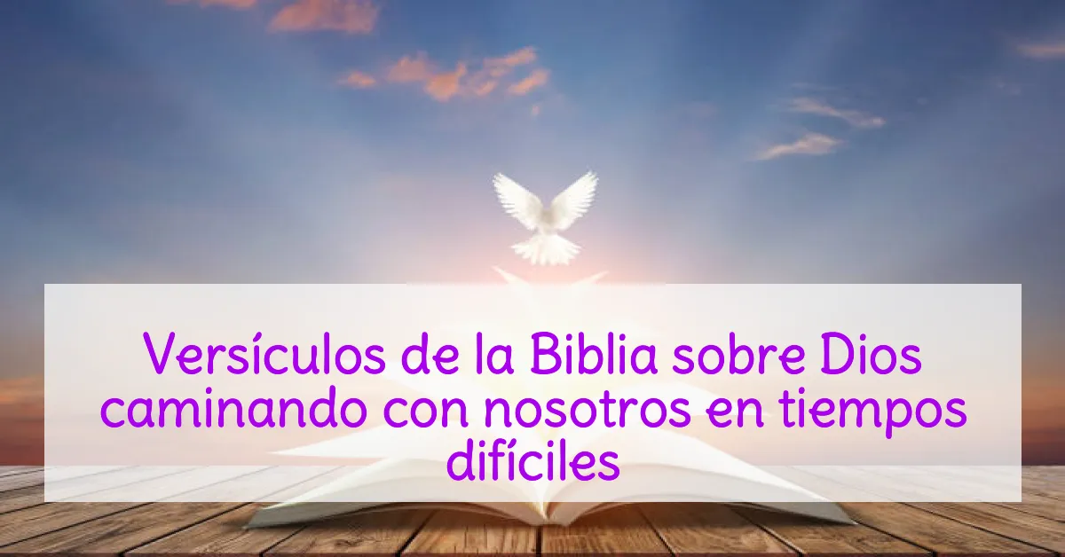 Versículos de la Biblia sobre Dios caminando con nosotros en tiempos difíciles