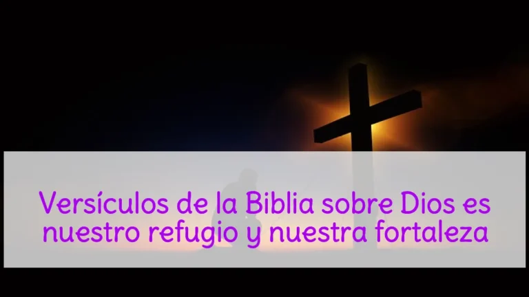 Versículos de la Biblia sobre Dios es nuestro refugio y nuestra fortaleza
