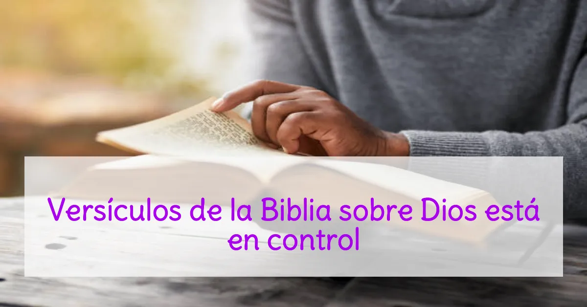 Versículos de la Biblia sobre Dios está en control