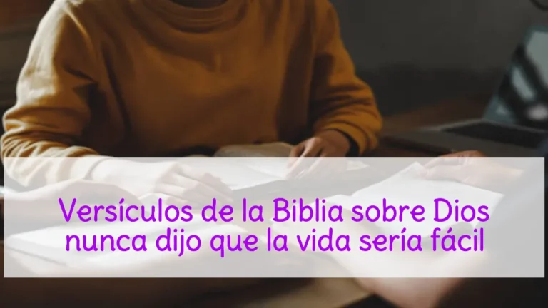 Versículos de la Biblia sobre Dios nunca dijo que la vida sería fácil