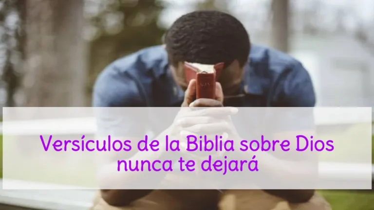 Versículos de la Biblia sobre Dios nunca te dejará