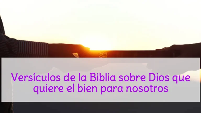 Versículos de la Biblia sobre Dios que quiere el bien para nosotros