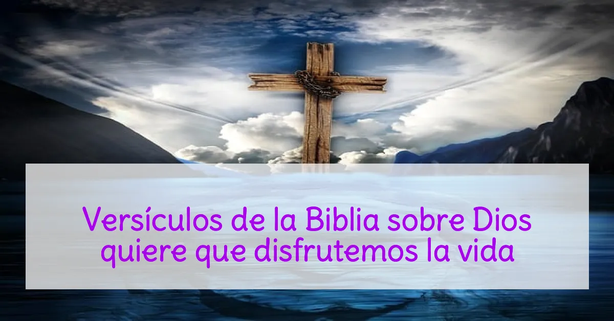 Versículos de la Biblia sobre Dios quiere que disfrutemos la vida