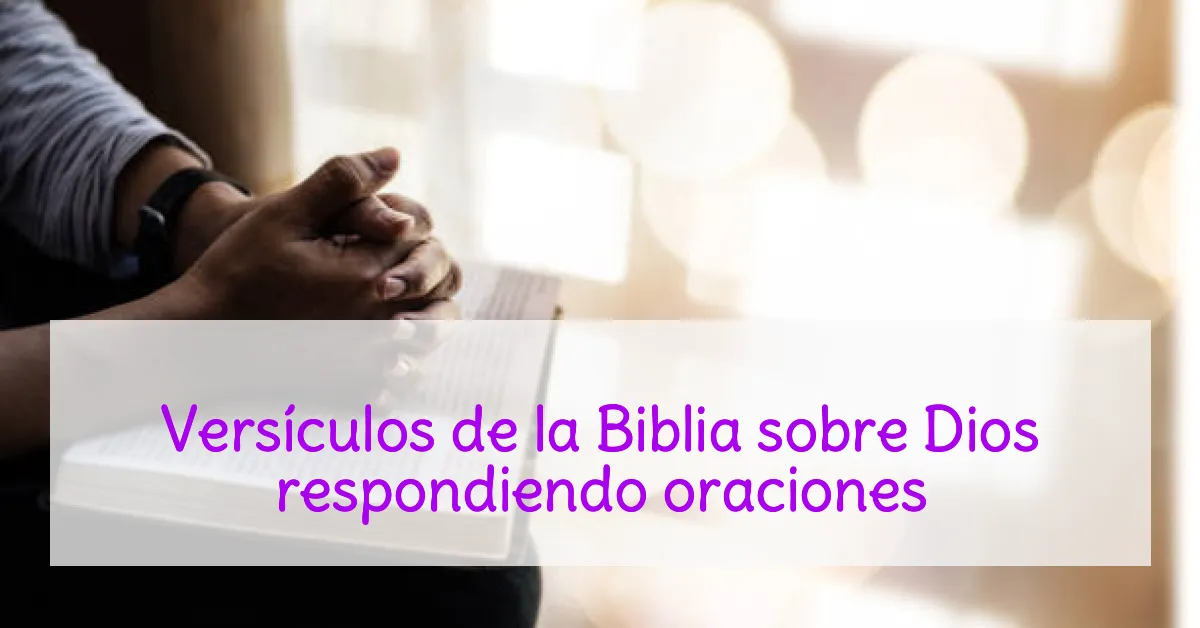 Versículos de la Biblia sobre Dios respondiendo oraciones