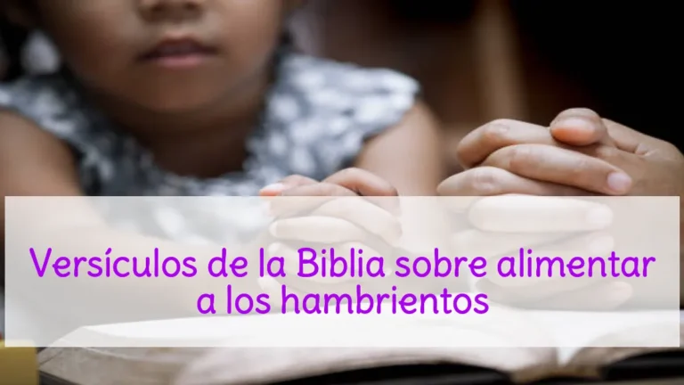 Versículos de la Biblia sobre alimentar a los hambrientos