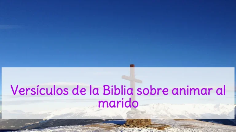 Versículos de la Biblia sobre animar al marido