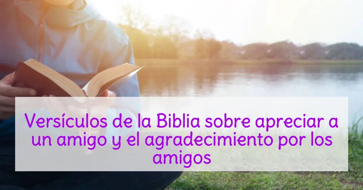 Versículos de la Biblia sobre apreciar a un amigo y el agradecimiento por los amigos