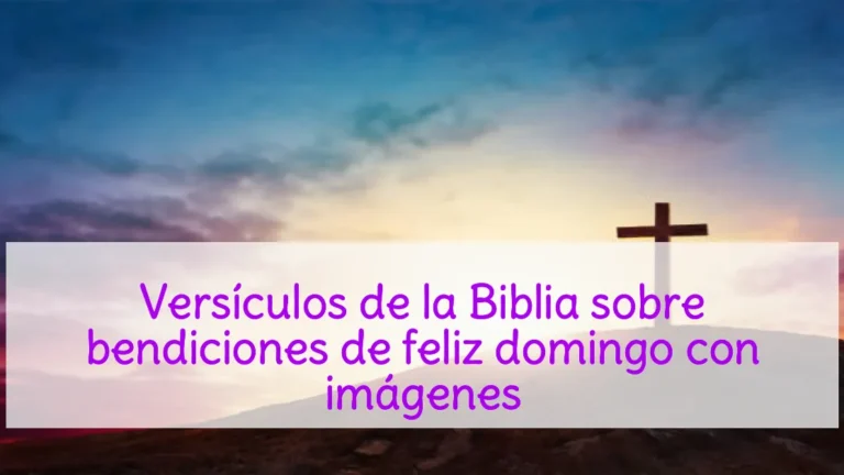 Versículos de la Biblia sobre bendiciones de feliz domingo con imágenes