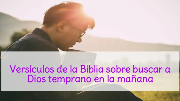Versículos de la Biblia sobre buscar a Dios temprano en la mañana