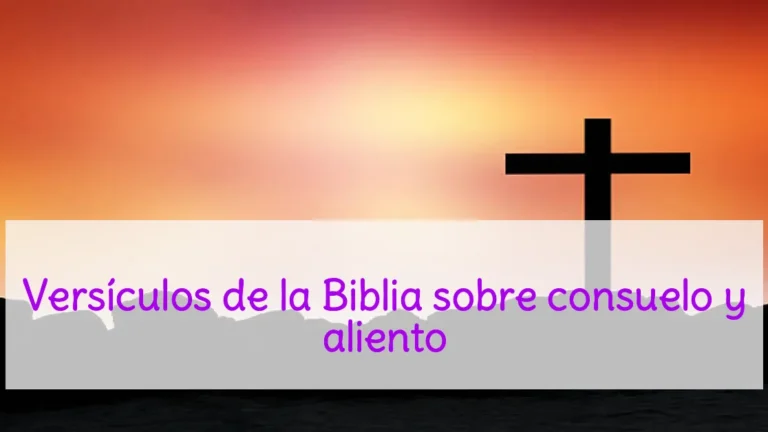 Versículos de la Biblia sobre consuelo y aliento