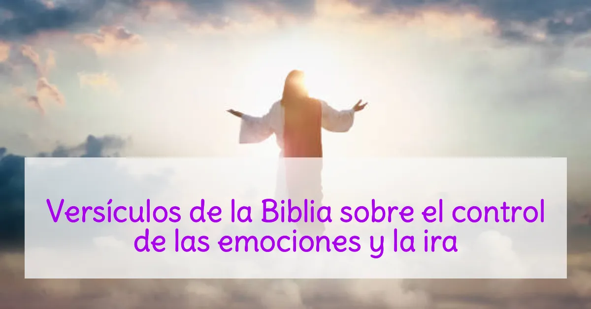 Versículos de la Biblia sobre el control de las emociones y la ira