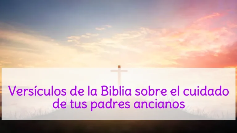 Versículos de la Biblia sobre el cuidado de tus padres ancianos