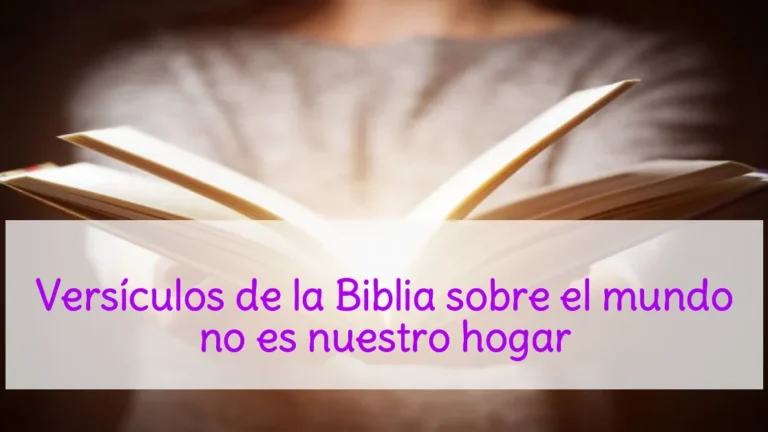 Versículos de la Biblia sobre el mundo no es nuestro hogar