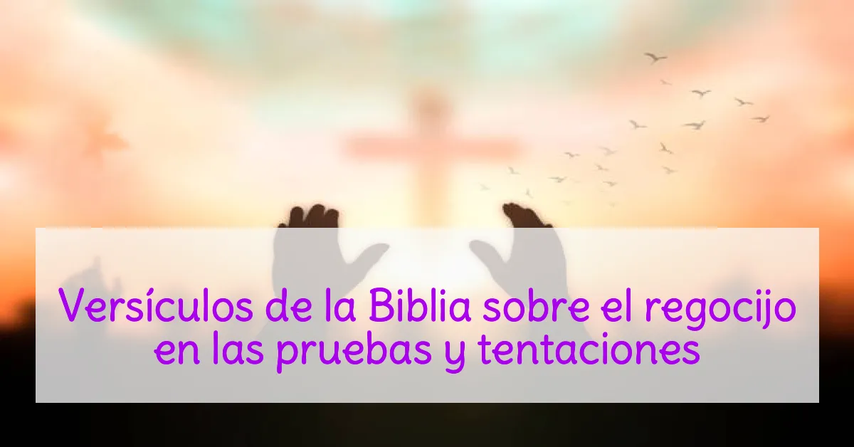Versículos de la Biblia sobre el regocijo en las pruebas y tentaciones