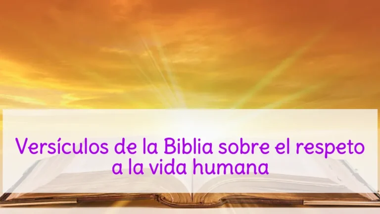 Versículos de la Biblia sobre el respeto a la vida humana