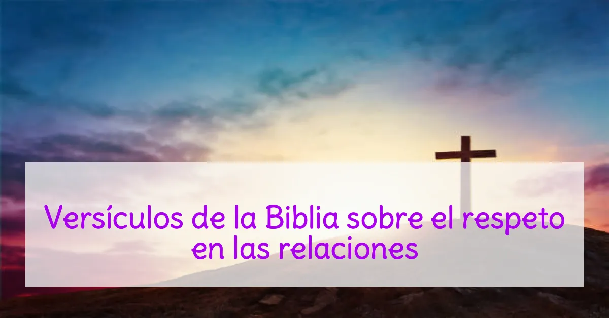 Versículos de la Biblia sobre el respeto en las relaciones