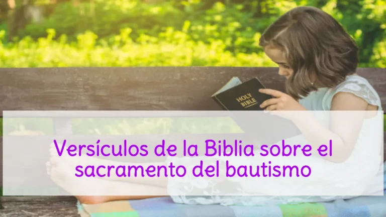 Versículos de la Biblia sobre el sacramento del bautismo