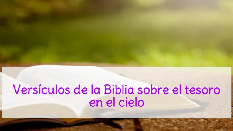 Versículos de la Biblia sobre el tesoro en el cielo