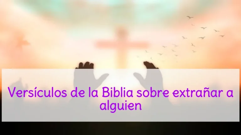 Versículos de la Biblia sobre extrañar a alguien