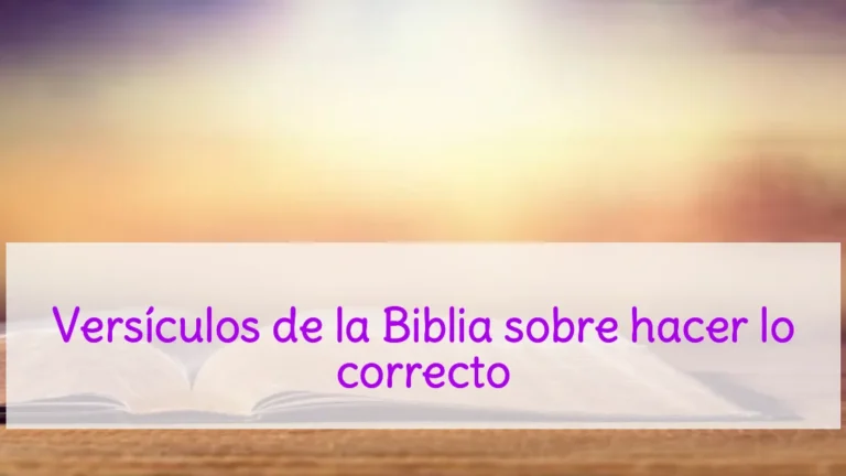 Versículos de la Biblia sobre hacer lo correcto