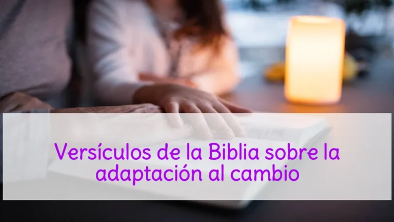 Versículos de la Biblia sobre la adaptación al cambio