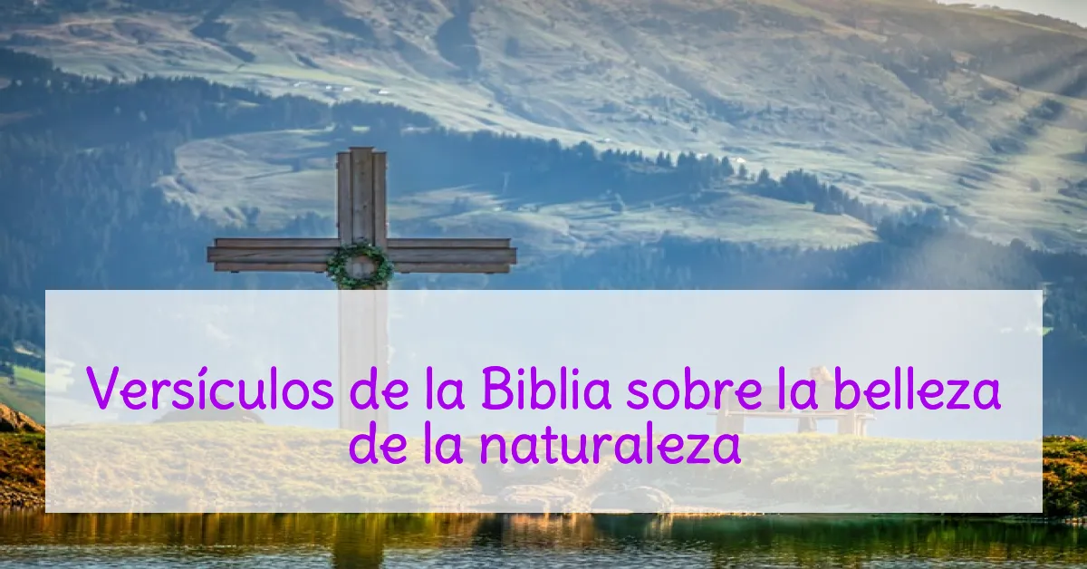 Versículos de la Biblia sobre la belleza de la naturaleza