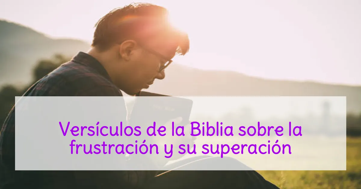 Versículos de la Biblia sobre la frustración y su superación