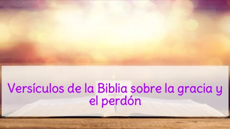 Versículos de la Biblia sobre la gracia y el perdón