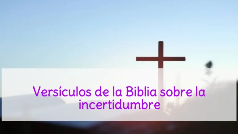 Versículos de la Biblia sobre la incertidumbre