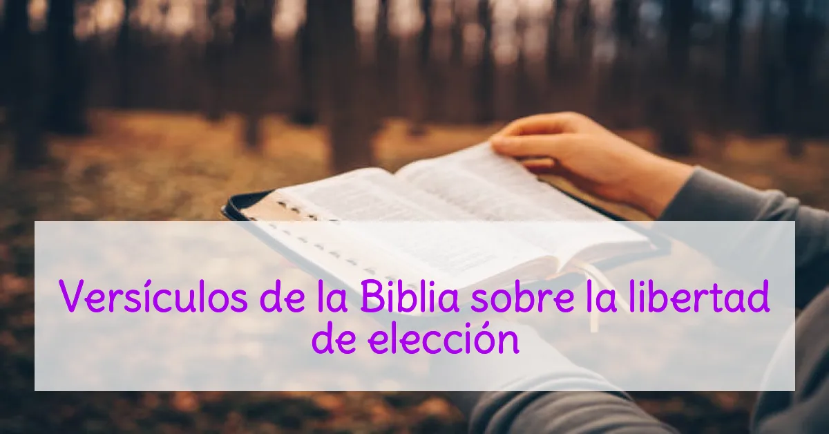 Versículos de la Biblia sobre la libertad de elección