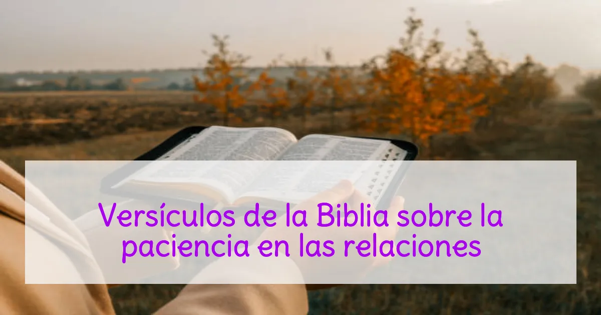 Versículos de la Biblia sobre la paciencia en las relaciones