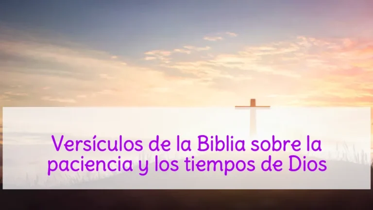 Versículos de la Biblia sobre la paciencia y los tiempos de Dios
