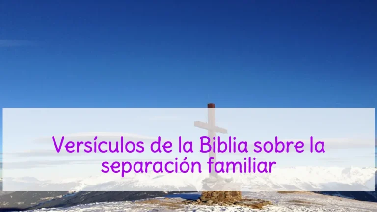 Versículos de la Biblia sobre la separación familiar
