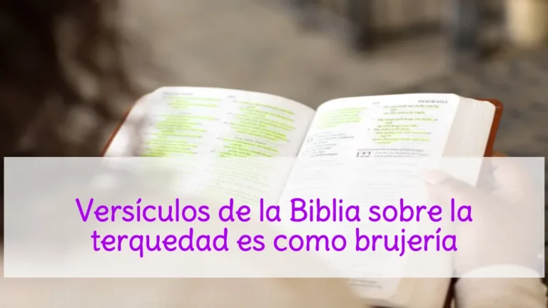Versículos de la Biblia sobre la terquedad es como brujería