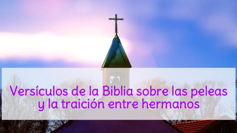 Versículos de la Biblia sobre las peleas y la traición entre hermanos