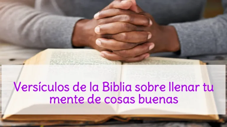 Versículos de la Biblia sobre llenar tu mente de cosas buenas