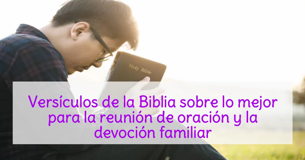 Versículos de la Biblia sobre lo mejor para la reunión de oración y la devoción familiar