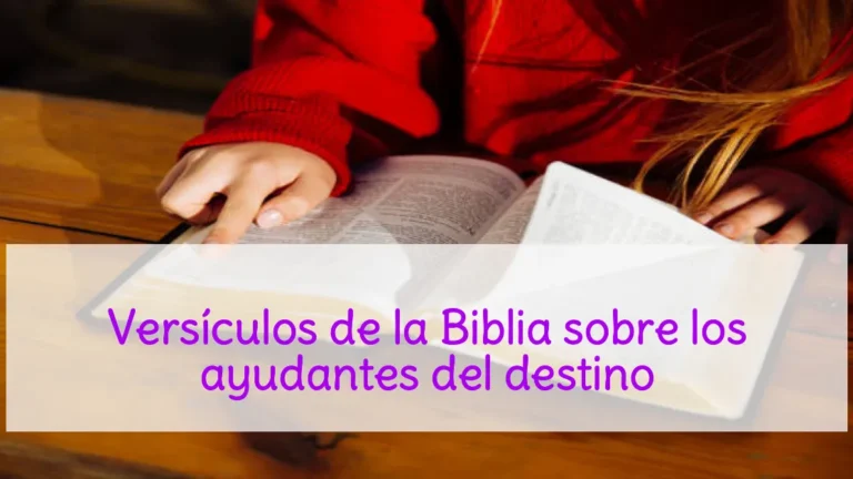 Versículos de la Biblia sobre los ayudantes del destino