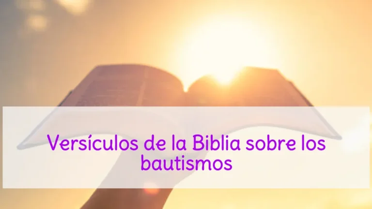 Versículos de la Biblia sobre los bautismos