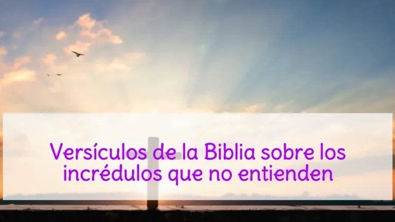 Versículos de la Biblia sobre los incrédulos que no entienden