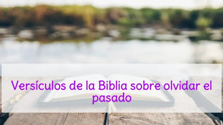 Versículos de la Biblia sobre olvidar el pasado