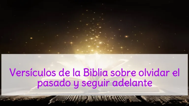 Versículos de la Biblia sobre olvidar el pasado y seguir adelante
