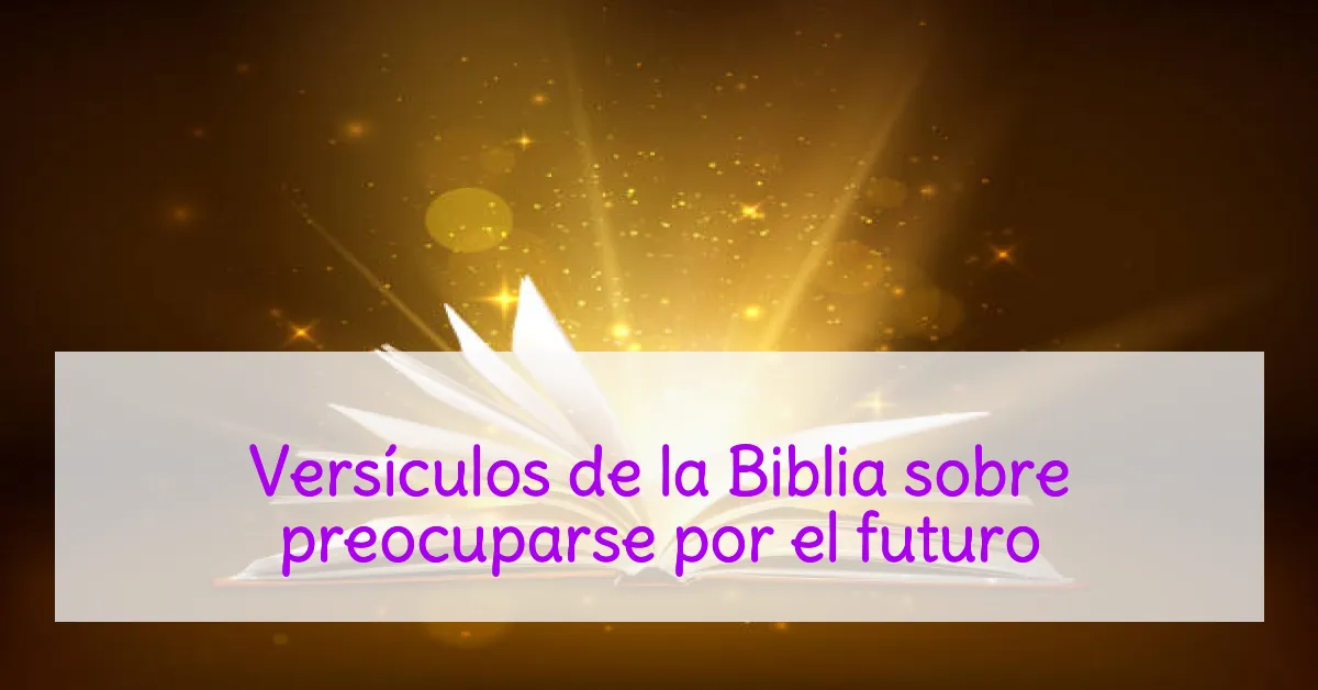 Versículos de la Biblia sobre preocuparse por el futuro