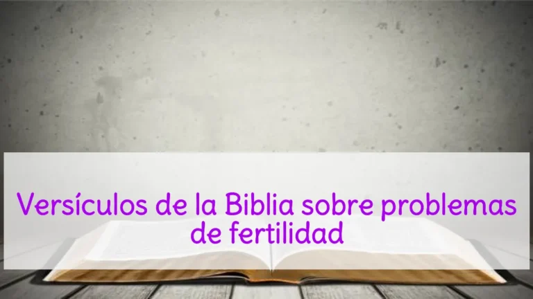 Versículos de la Biblia sobre problemas de fertilidad