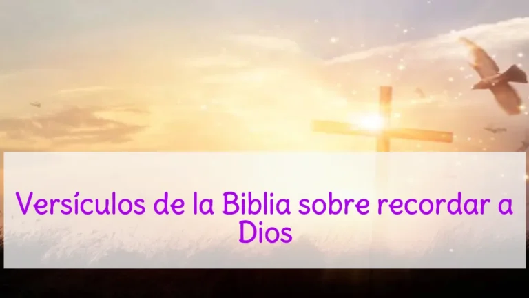Versículos de la Biblia sobre recordar a Dios