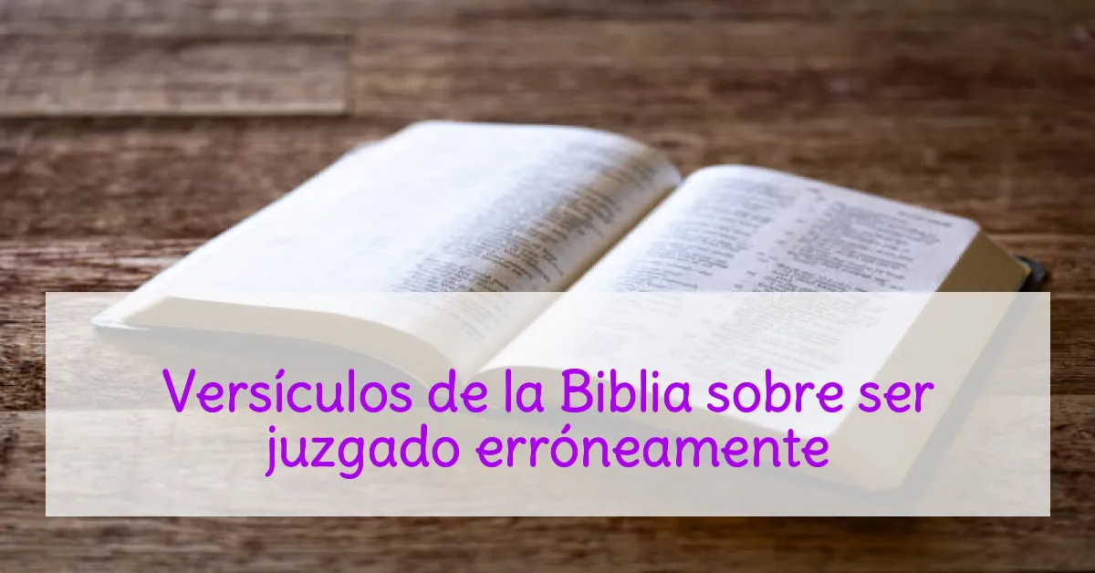 Versículos de la Biblia sobre ser juzgado erróneamente