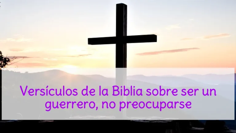 Versículos de la Biblia sobre ser un guerrero, no preocuparse