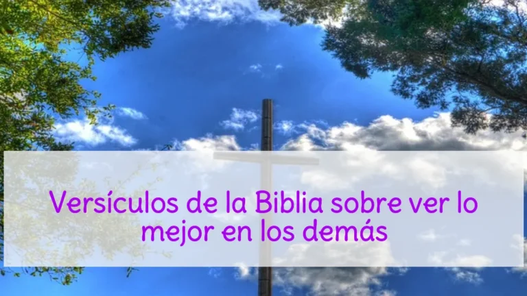 Versículos de la Biblia sobre ver lo mejor en los demás