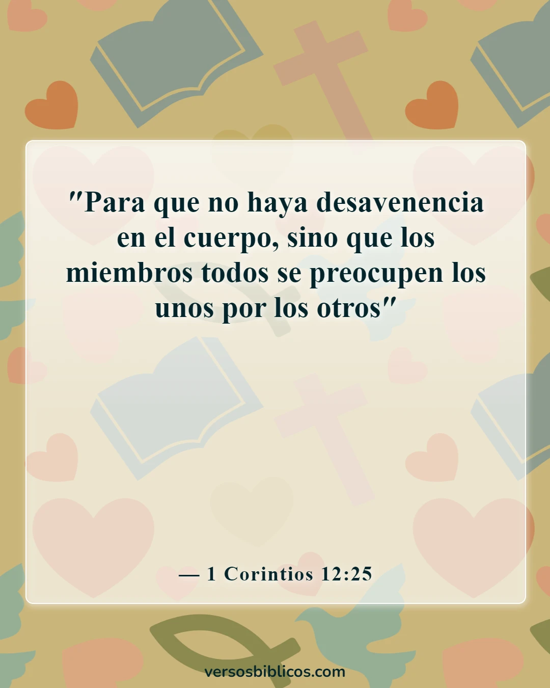 Versículos de la Biblia sobre el compañerismo (1 Corintios 12:25)
